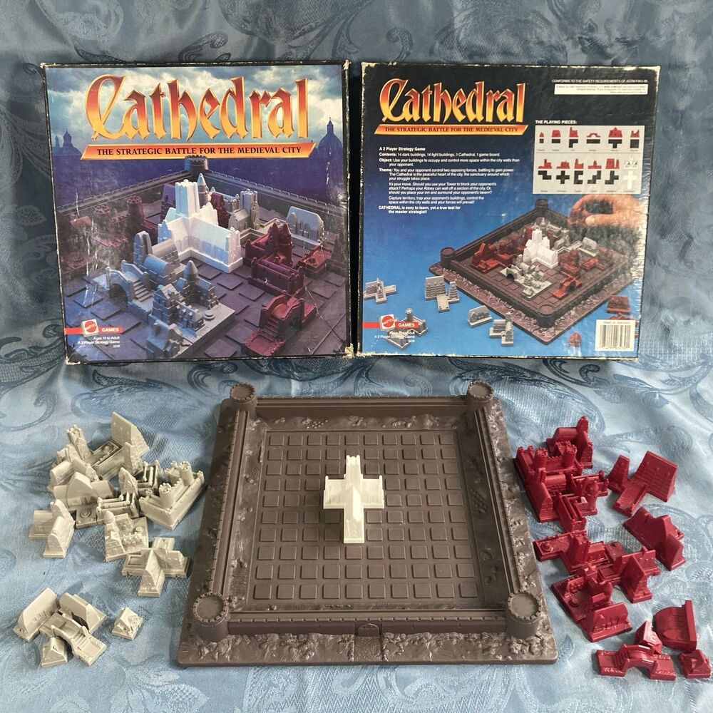 Cathedral Strategic Battle for the Medieval City Board Game 1986 No Instructions